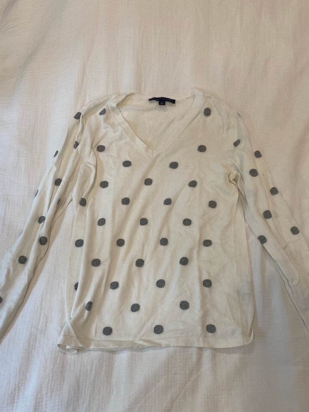 Polka Dot V-Neck Sweater
